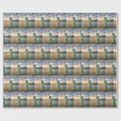 Statue of Liberty with a Dripping Ice Cream Cone ラッピングペーパー (フラット)