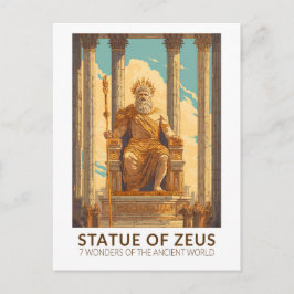 Statue of Zeus Seven Wonders of the World Vintage ポストカード
