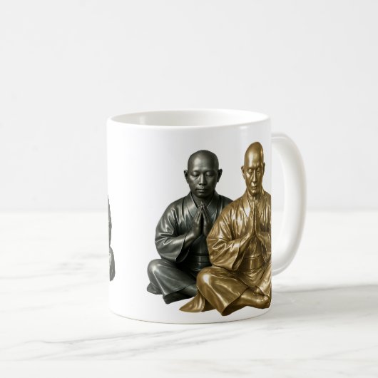 Statues Moines Zen  コーヒーマグカップ (正面右)