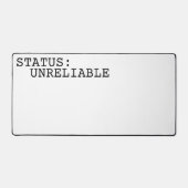 Status Unreliable Large Minimalist Typographic  デスクマット (正面)
