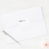 Status Unreliable Minimalist Typewriter Sticker スクエアシール (封筒)