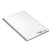 Status Unreliable Minimalist Typographic Spiral  ノートブック (右側)