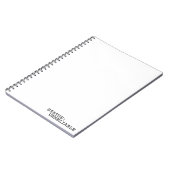 Status Unreliable Minimalist Typographic Spiral  ノートブック (左側)