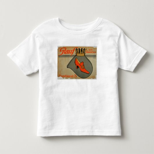 「Stauf」のための広告は蹄鉄を打ちます(色のlitho) トドラーTシャツ (正面)
