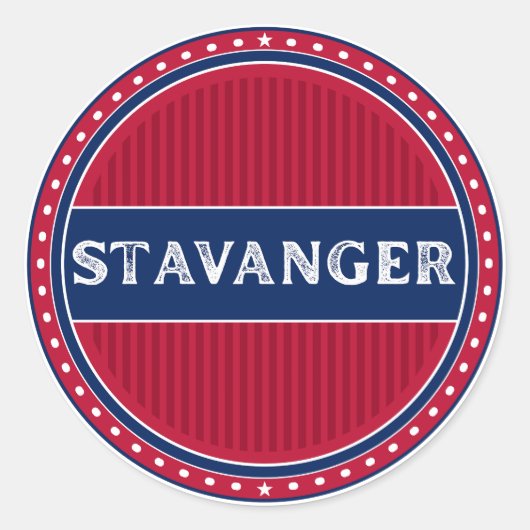 Stavanger City Pride Emblem – Norwegian Identity ラウンドシール (正面)
