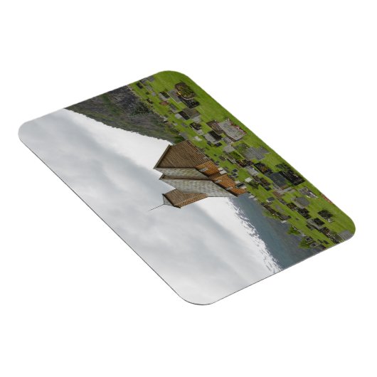 Stave教会と墓、ノルウェーの長方形の磁石 マグネット (右側)