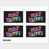 STAYトリップ(幻覚体験)のようなやる気を起こさせると感動的 長方形シール (シート)