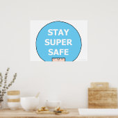 STAY すごい SAFE(ヘッドショット) 28 x 20インチバリューポスター ポスター (キッチン)