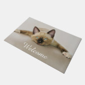 Stay カッコいい Chill Out Cat Kitten, Entry Welcome ドアマット (アングル)