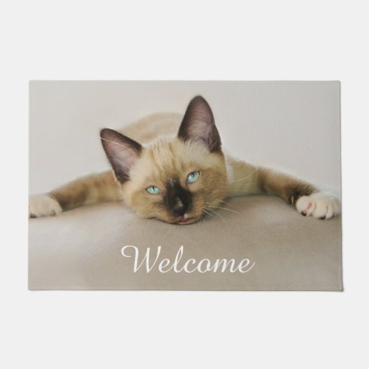 Stay カッコいい Chill Out Cat Kitten, Entry Welcome ドアマット (正面)