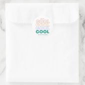Stay クール Everywhere – ミニマルトレンディーデザイン ラウンドシール (バッグ)