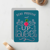 Stay 前向き and Up Beet|ビートパン ノートカード (正面/裏面インサイチュ)