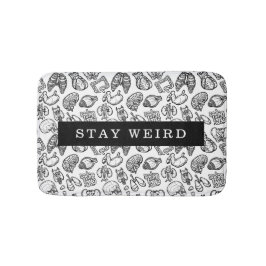 Stay 風変わり Black & White Human Anatomy Biology バスマット