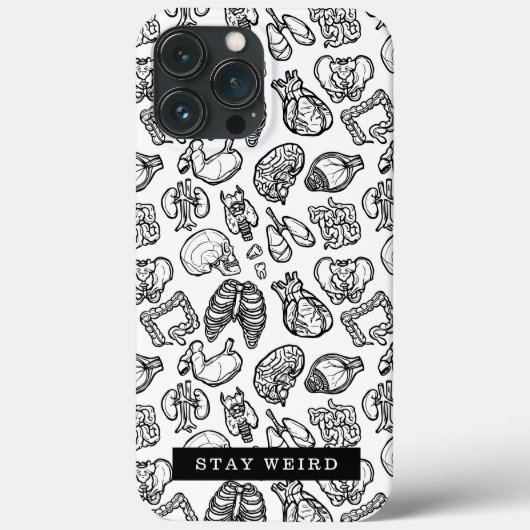 Stay 風変わり Black & White Human Anatomy Biology Case-Mate iPhoneケース (裏面)