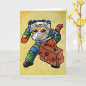 Stay Alert Safety Cat カード (黄色い花)