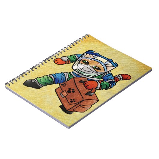 Stay Alert Safety Cat ノートブック (左側)