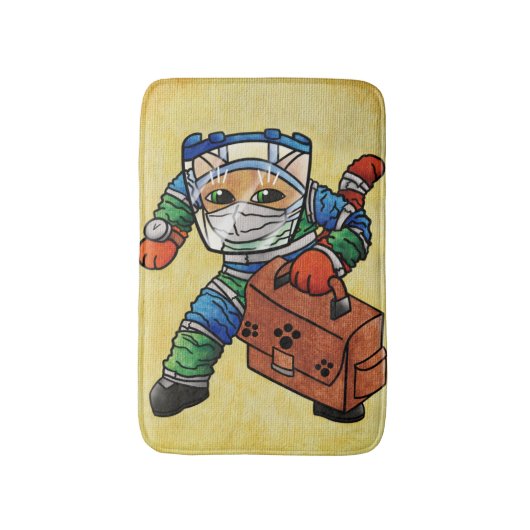 Stay Alert Safety Cat バスマット (正面縦)