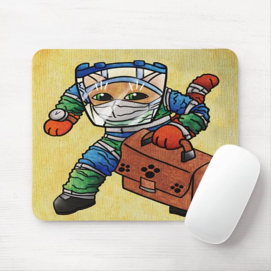 Stay Alert Safety Cat マウスパッド (マウス)
