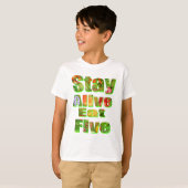 Stay Alive 食べ Fruit Vegロゴ Tシャツ (正面フル)
