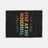 Stay At Ho Moual Funny Design  フリースブランケット (正面(横))