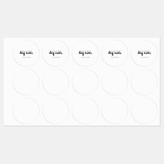 Stay At Homeこれは方法は犬のマママカードスターsti ラベル (シート)