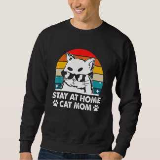 Stay at Home Cat Mom Beautiful Cat Cute Kitten スウェットシャツ