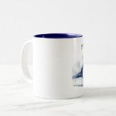 Stay-at-home dog dad mug ツートーンマグカップ (正面左)