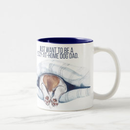 Stay-at-home dog dad mug ツートーンマグカップ