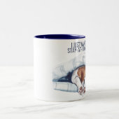 Stay-at-home dog dad mug ツートーンマグカップ (中央)