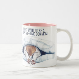 Stay-at-home dog mom mug ツートーンマグカップ