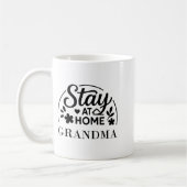 Stay At Home Grandma Funny Quote Suitable For Men  コーヒーマグカップ (左)
