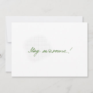 Stay awesome minimal handwritten card  カード
