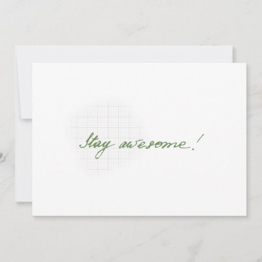 Stay awesome minimal handwritten card  カード (正面)