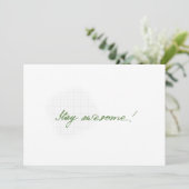 Stay awesome minimal handwritten card  カード (スタンド正面)