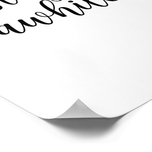 Stay Awhile Minimal Script Wall Art ポスター (角)