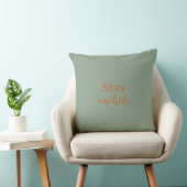 Stay Awhile Sage Warm Sand Terracotta Typography クッション (椅子)