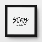 Stay Awhile Tabletop フォトプラーク (正面)