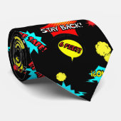 Stay Back! 2020 Keepsake Comic Super Hero Black ネクタイ (ロール)