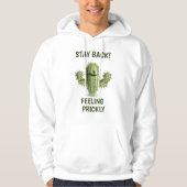 "Stay Back! Feeling Prickly" Hoodie for Men パーカ (正面)