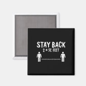 Stay Back Pi-day おもしろい 3.14数学記号Quarantin マグネット (正面/裏面)