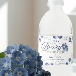 Stay Berry Hydrated First Birthday ペットボトルラベル