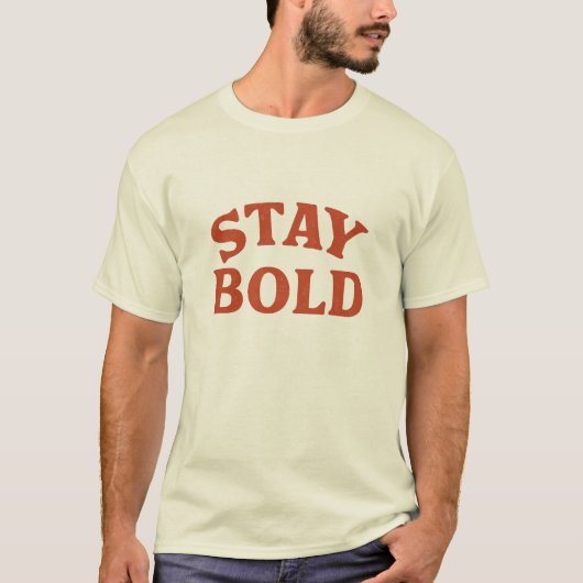 "Stay Bold" ヴィンテージ グラフィック Tシャツ (正面)