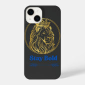 Stay Bold – Royal Lion King Design | Symbol of Str iPhoneケース (裏面)
