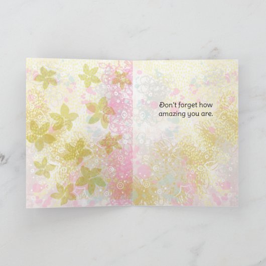 Stay Bright – Colorful Hand-Lettered Abstract カード (内部)