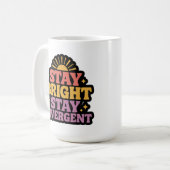 Stay Bright, Stay Divergent コーヒーマグカップ (正面左)