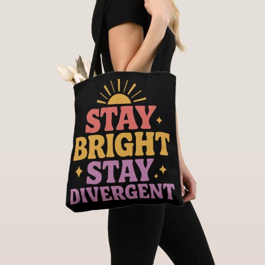 Stay Bright, Stay Divergent トートバッグ (クローズアップ)