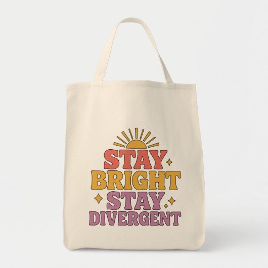 Stay Bright, Stay Divergent トートバッグ (正面)