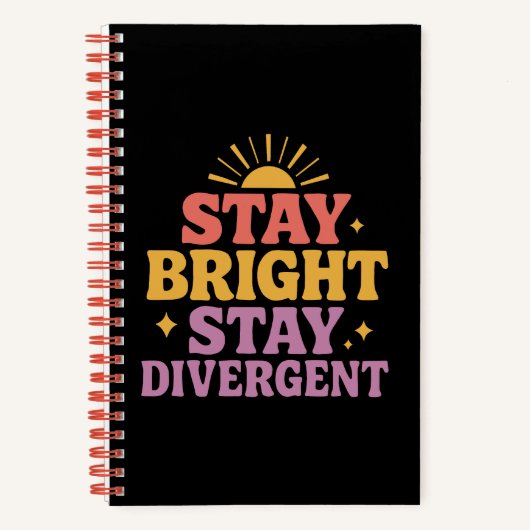 Stay Bright, Stay Divergent ノートブック (正面)