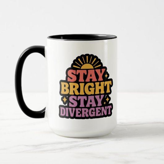Stay Bright, Stay Divergent マグカップ (左)