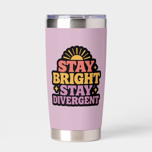 Stay Bright, Stay Divergent 保温保冷タンブラー (正面)